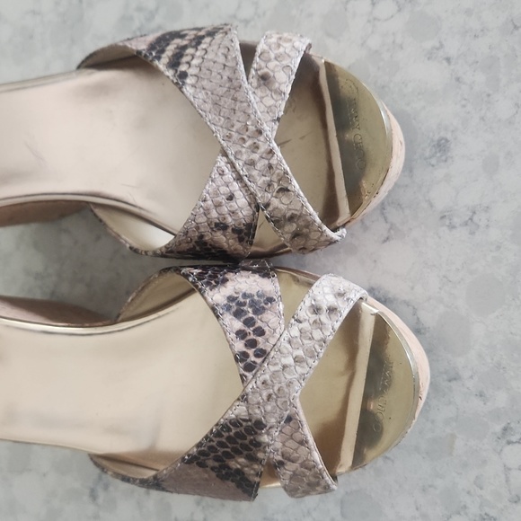 Jimmy Choo Cork Wedge Sandals - Picture 6 of 7